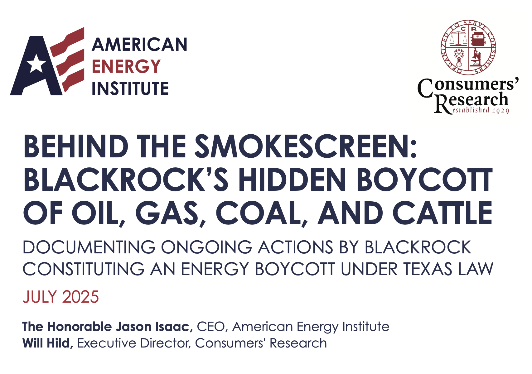 Behind The Smokescreen: Blackrock's Hidden Boycott Of Oil, Gas, Coal, and Cattle Preview Image
